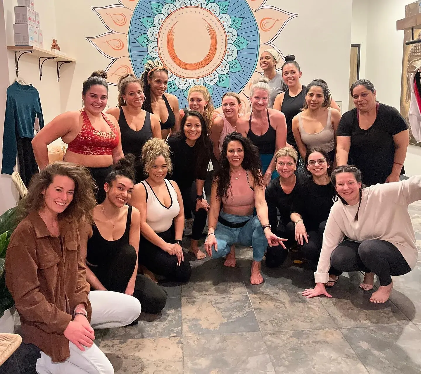 Goddess Flow class photo from the studio gallery.