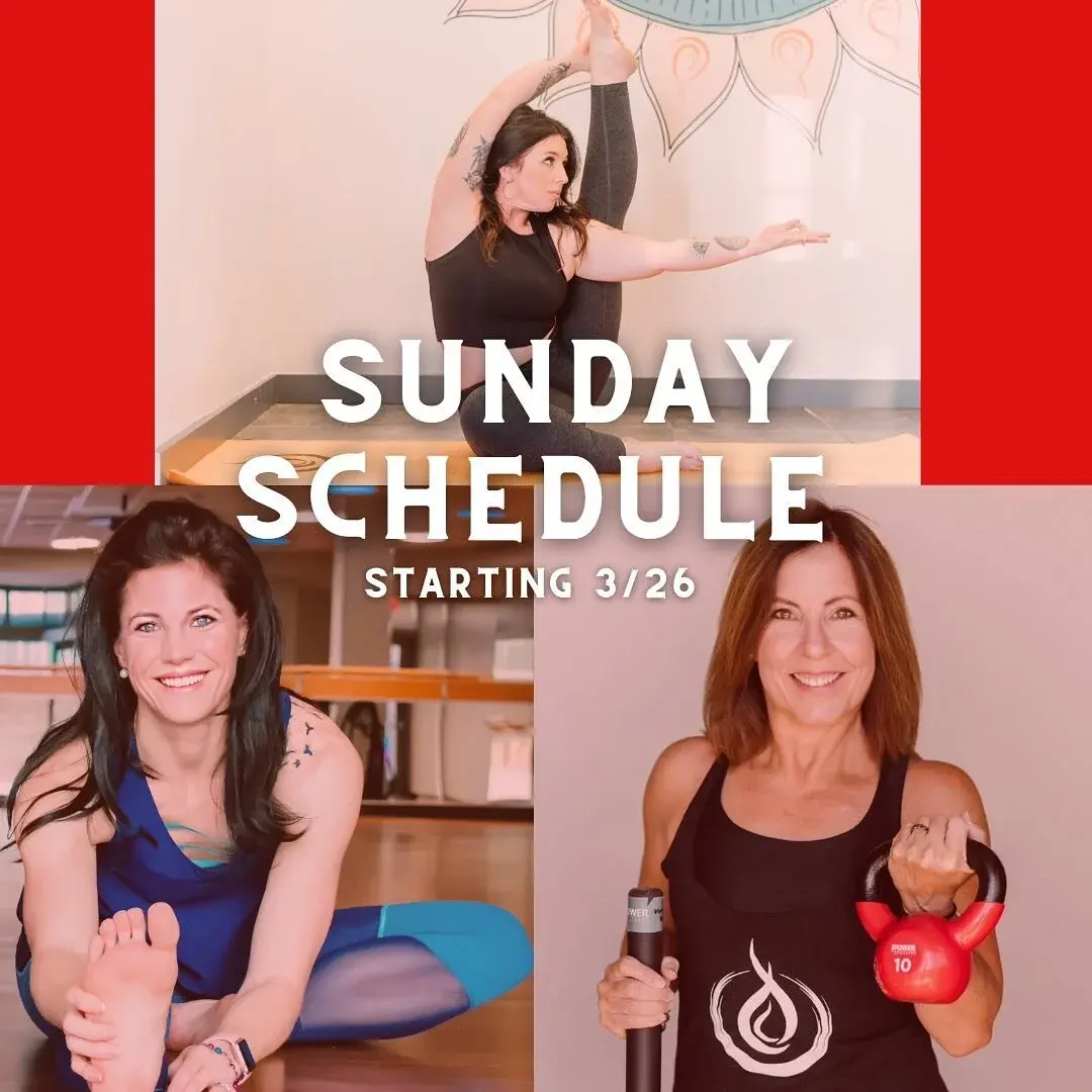 Sunday spring schedule photo from the studio gallery.